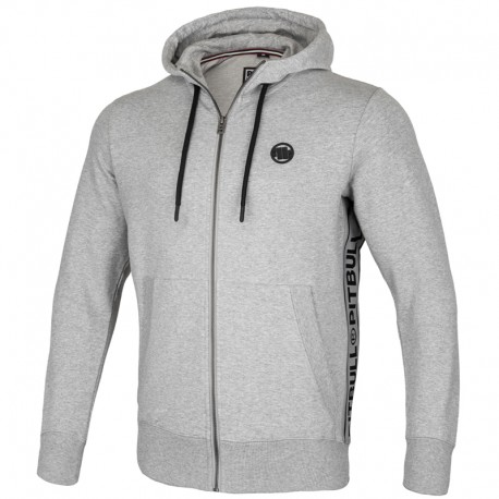 PIT BULL bluza FRENCH TERRY SMALL LOGO ZIP grey