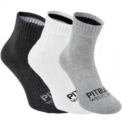 PIT BULL skarpetki LOW ANKLE TNT frote white/grey/charcoal