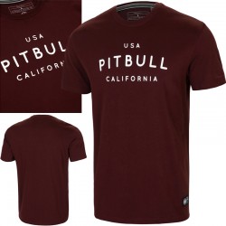 PIT BULL koszulka USA CAL Washed 210 burgundy